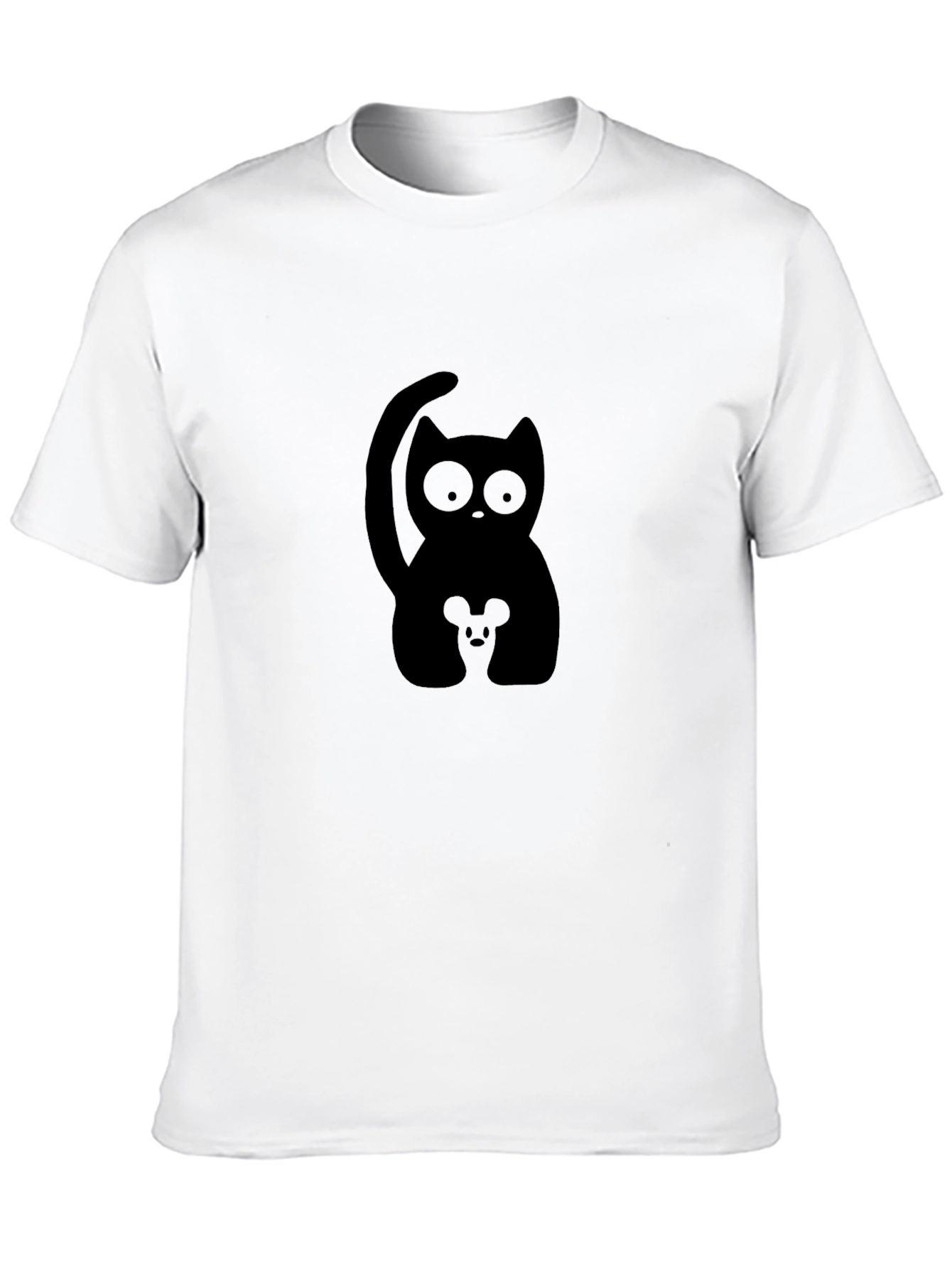 Cat and Mouse Graphic Tee - Black T-Shirt
