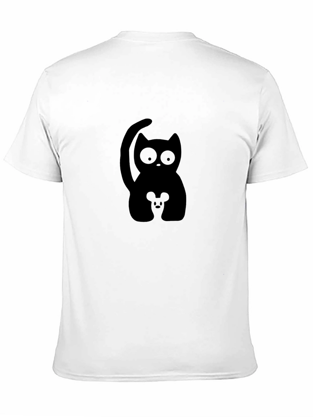 Cat and Mouse Graphic Tee - Black T-Shirt