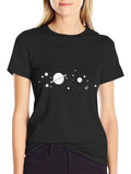 Space Print Black T-Shirt
