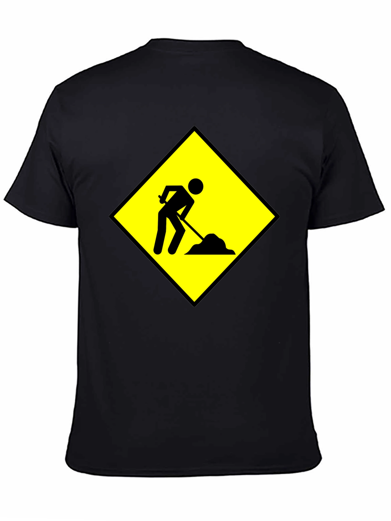 Mens Black T-Shirt - Work in Progress Graphic Tee