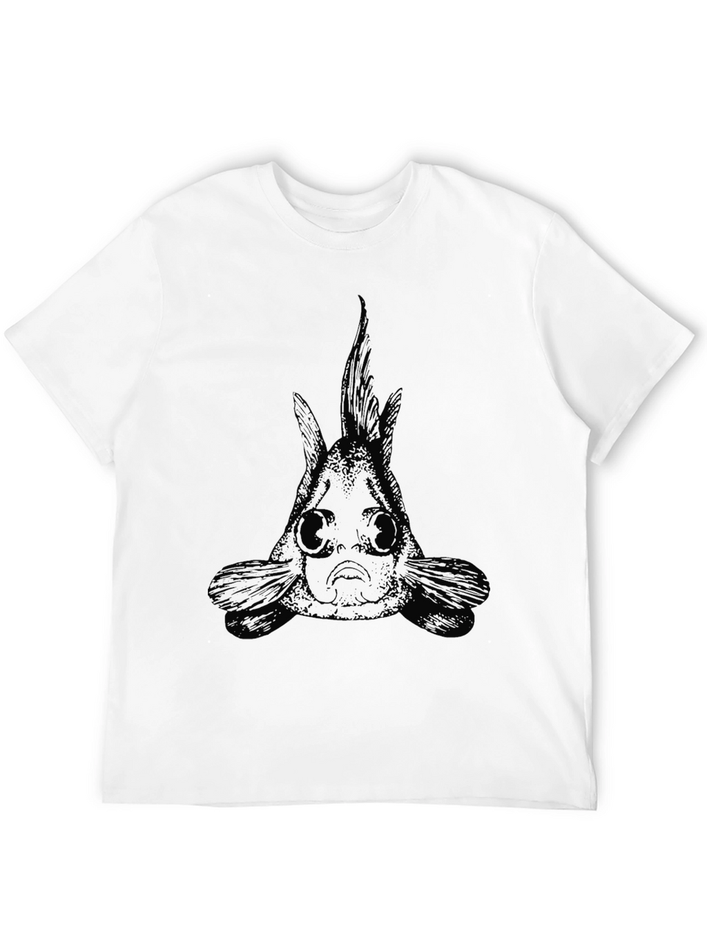 Black Goldfish Graphic Tee - Unique Design