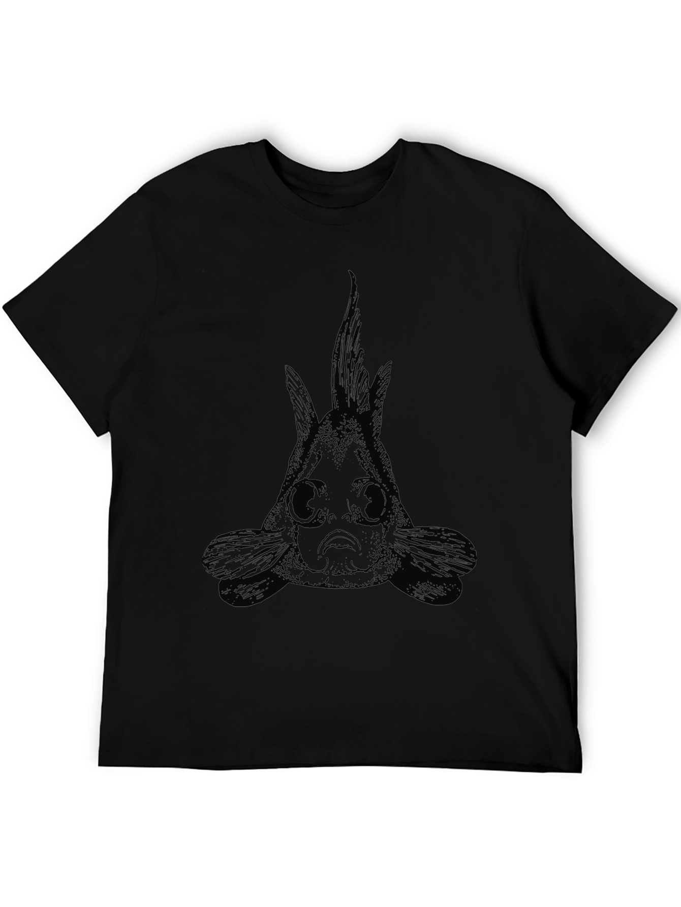 Black Goldfish Graphic Tee - Unique Design