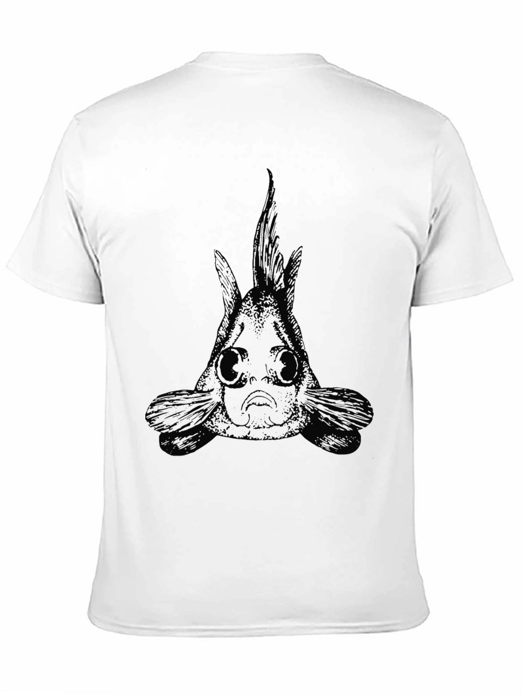 Black Goldfish Graphic Tee - Unique Design