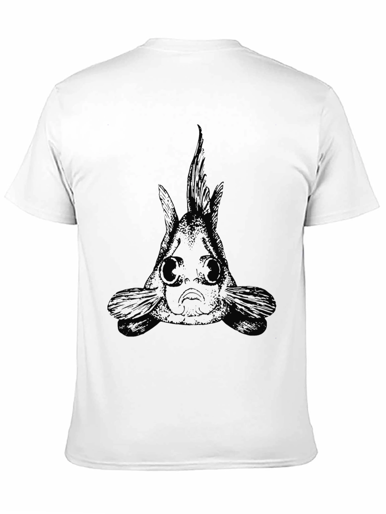 Black Goldfish Graphic Tee - Unique Design