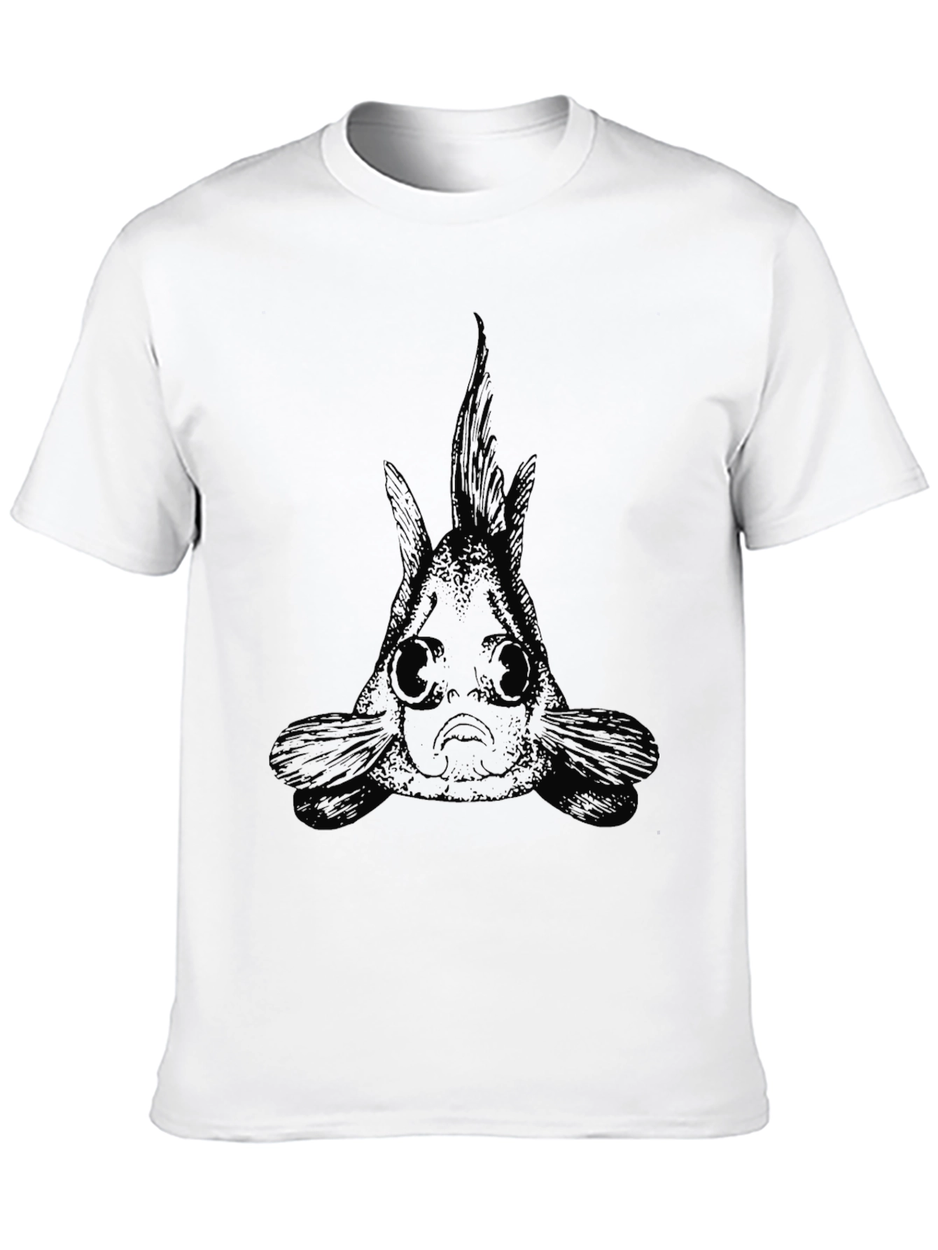 Black Goldfish Graphic Tee - Unique Design