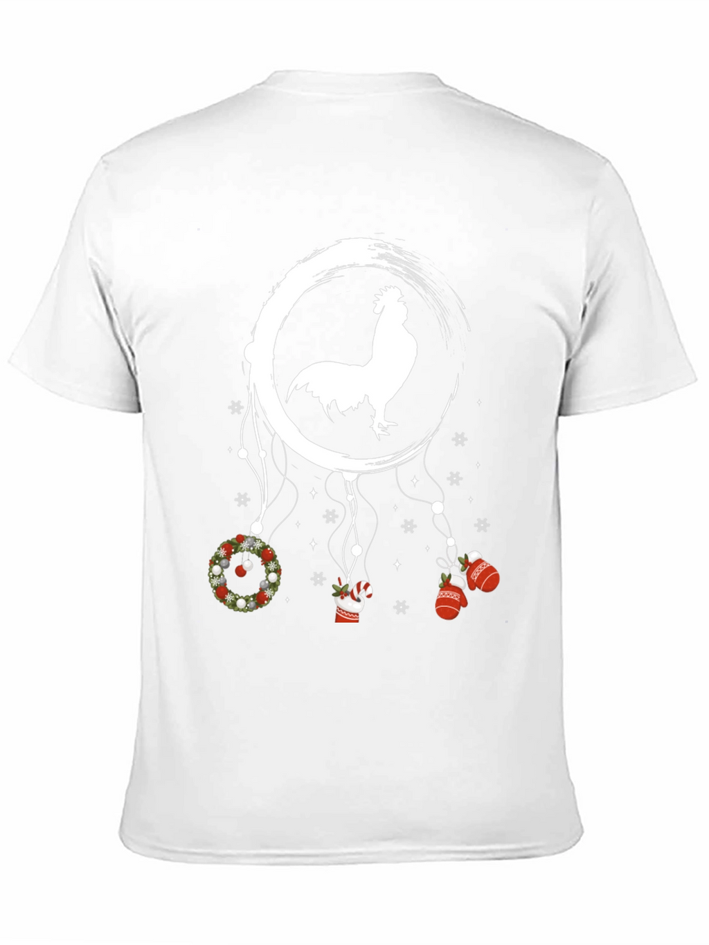 Novelty Christmas Rooster Dreamcatcher T-Shirt