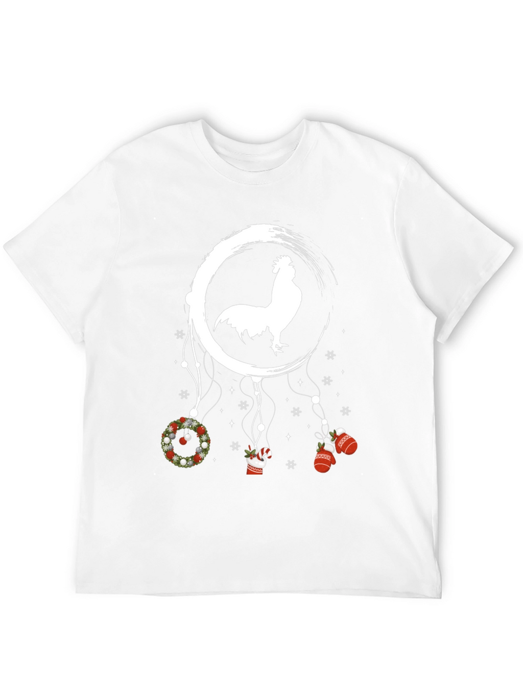 Novelty Christmas Rooster Dreamcatcher T-Shirt