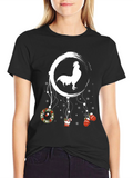 Novelty Christmas Rooster Dreamcatcher T-Shirt