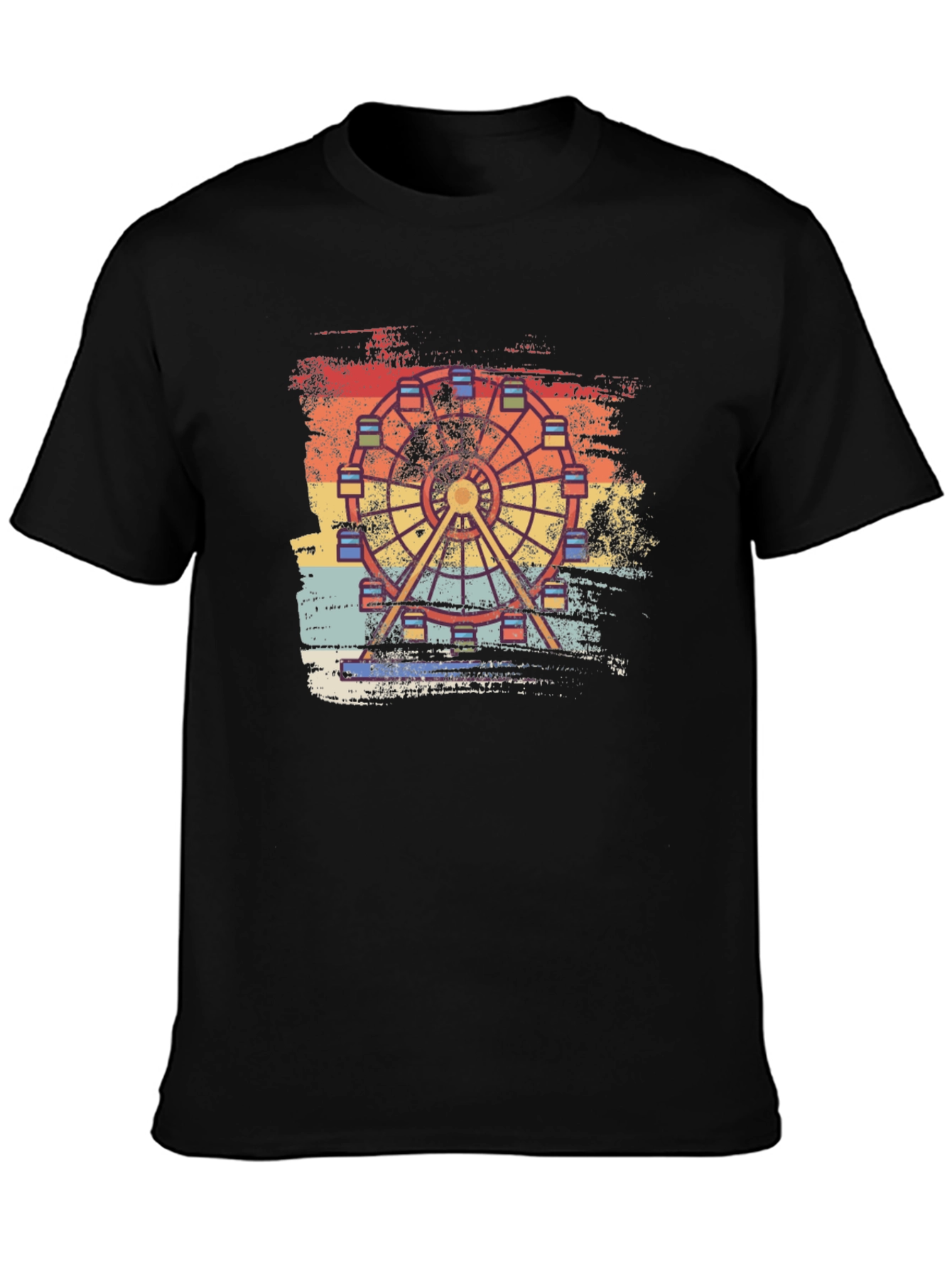 Retro Ferris Wheel Graphic T-Shirt - Vintage Style