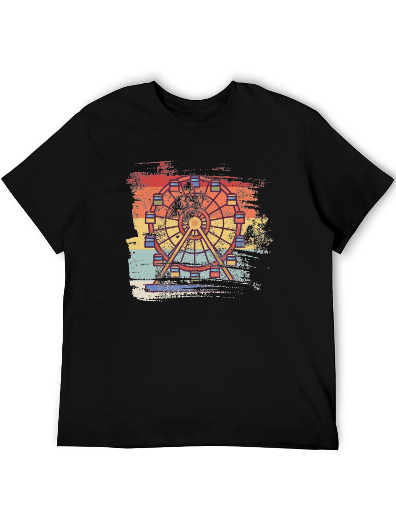 Retro Ferris Wheel Graphic T-Shirt - Vintage Style