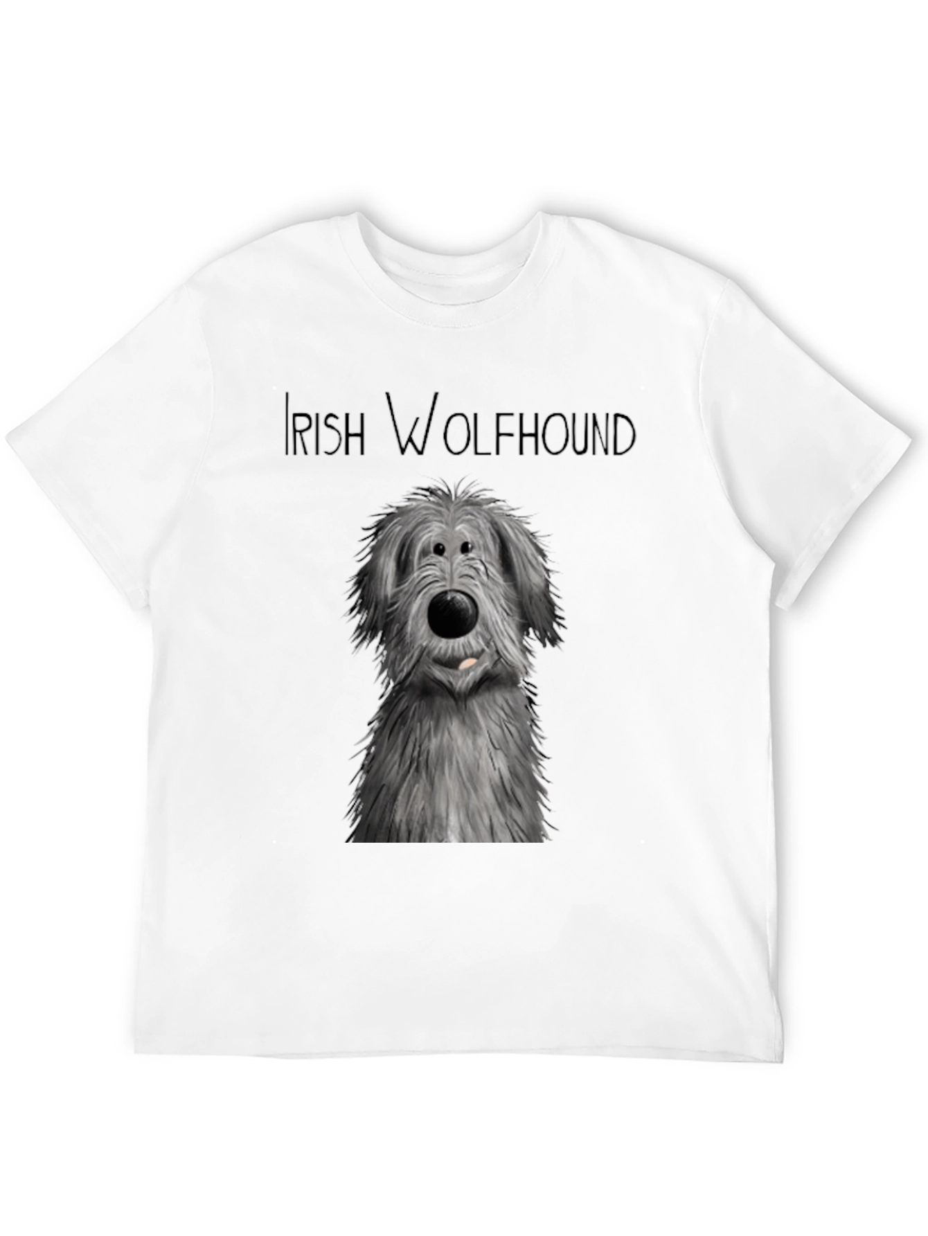 Irish Wolfhound Graphic Tee - Black Cotton Comfort