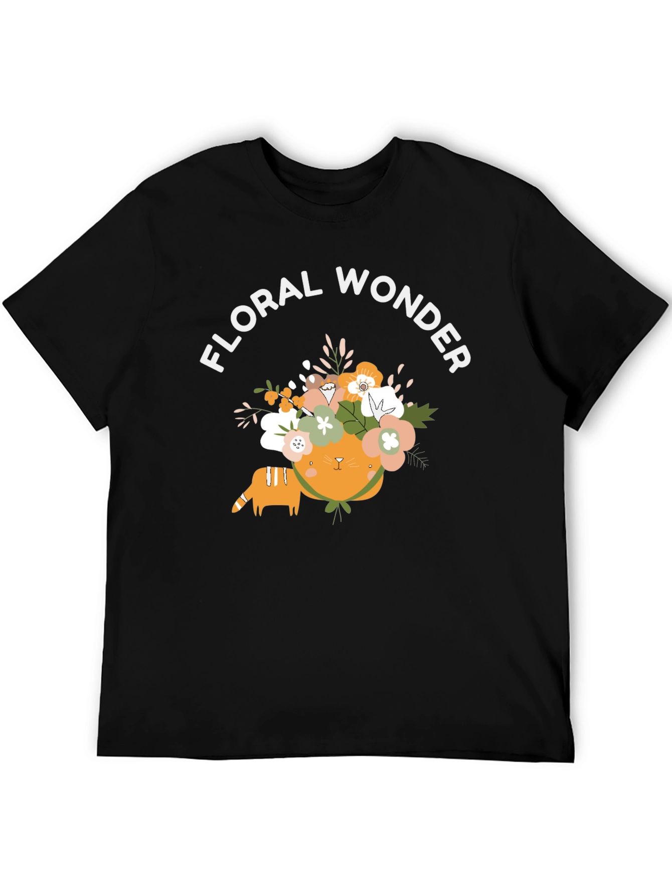 Floral Wonder Cat Graphic Tee