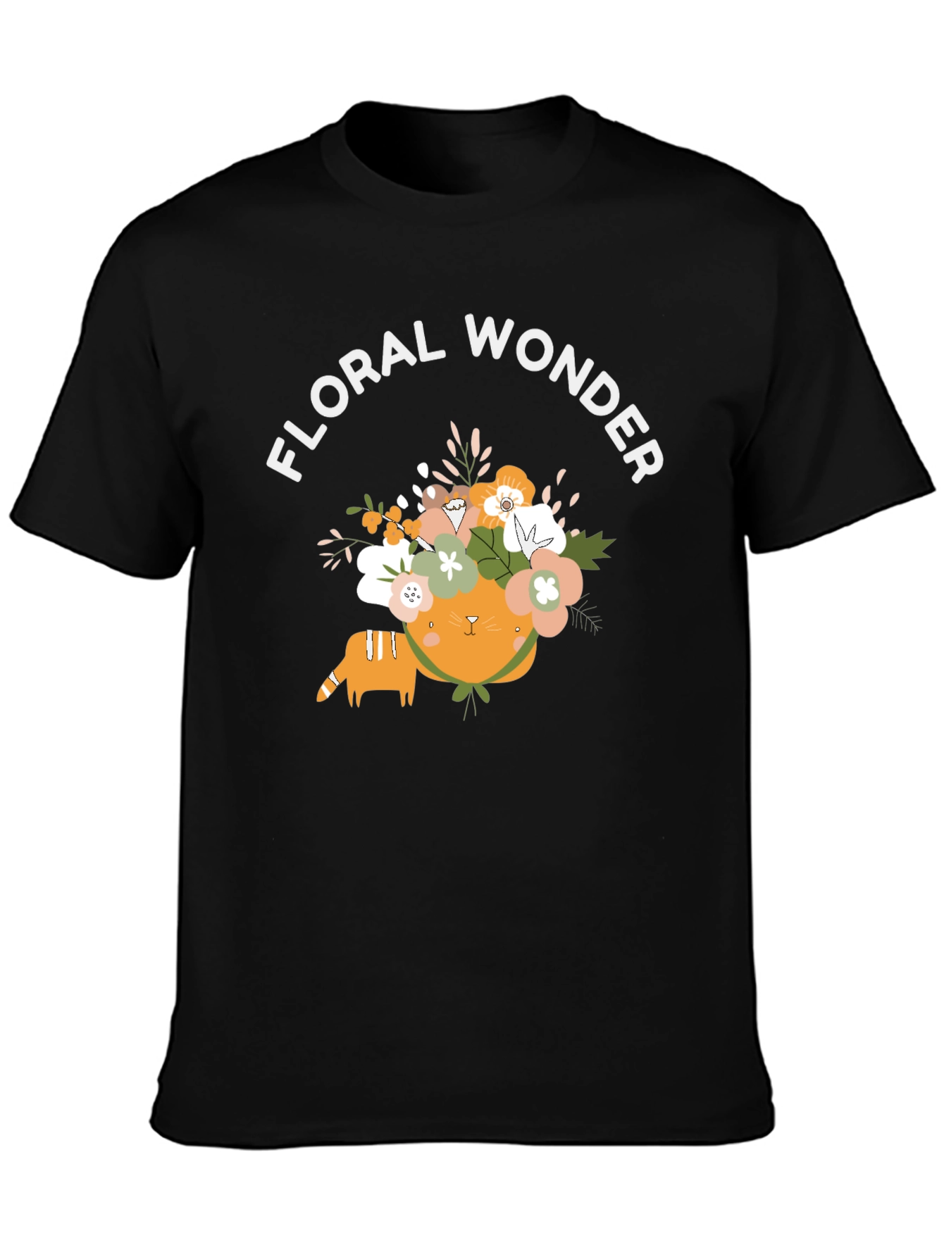 Floral Wonder Cat Graphic Tee
