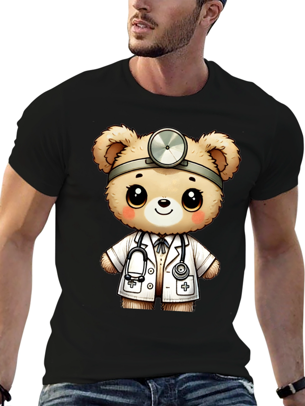 Doctor Teddy Bear Graphic T-Shirt
