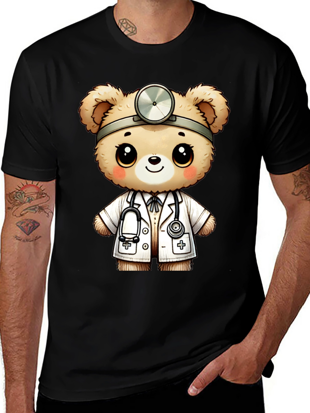 Doctor Teddy Bear Graphic T-Shirt