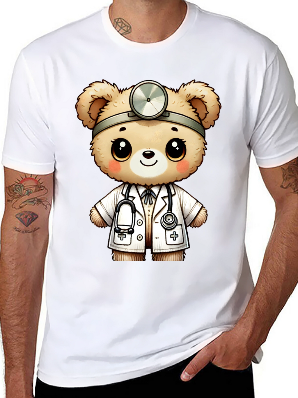 Doctor Teddy Bear Graphic T-Shirt