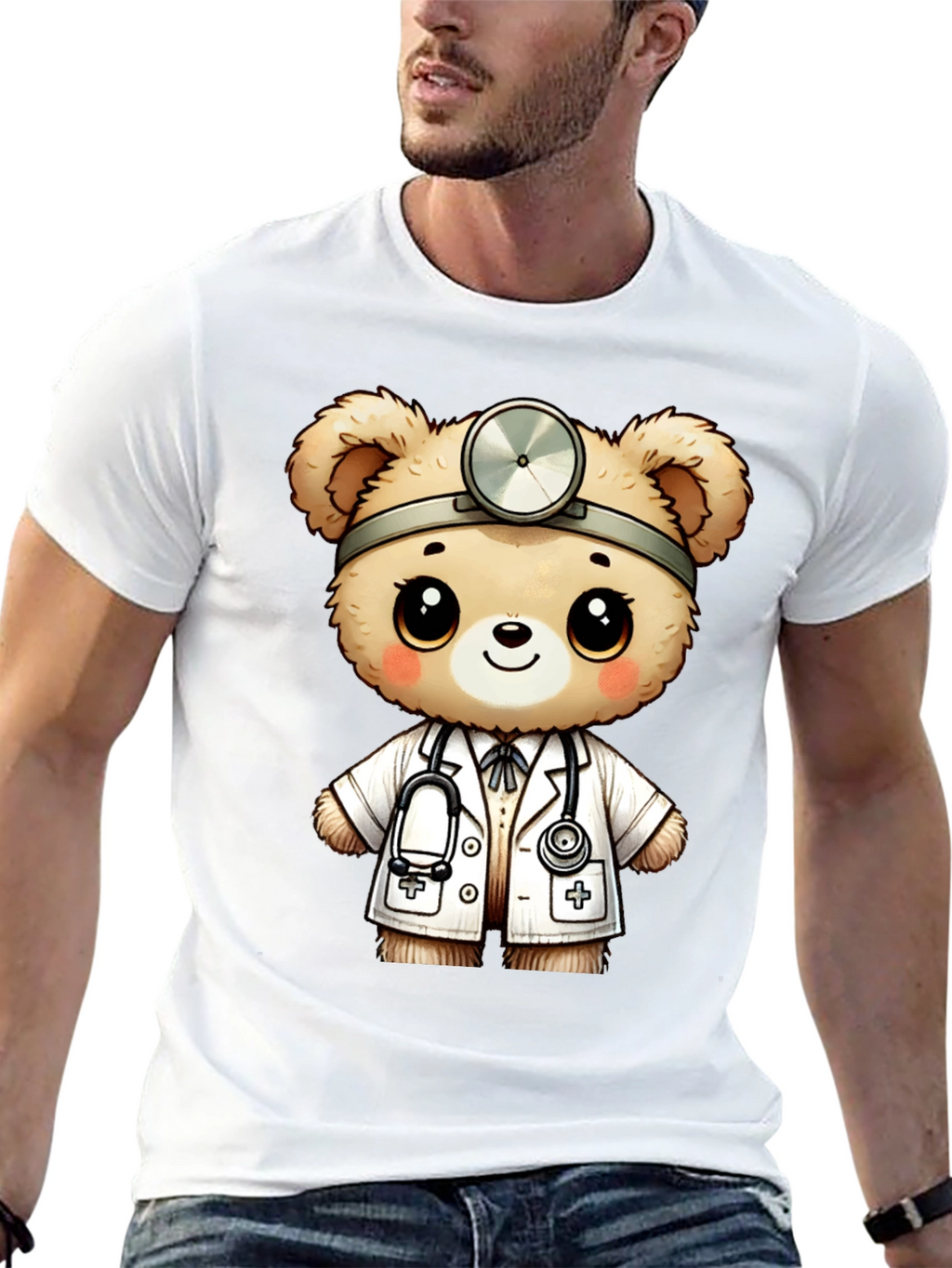 Doctor Teddy Bear Graphic T-Shirt