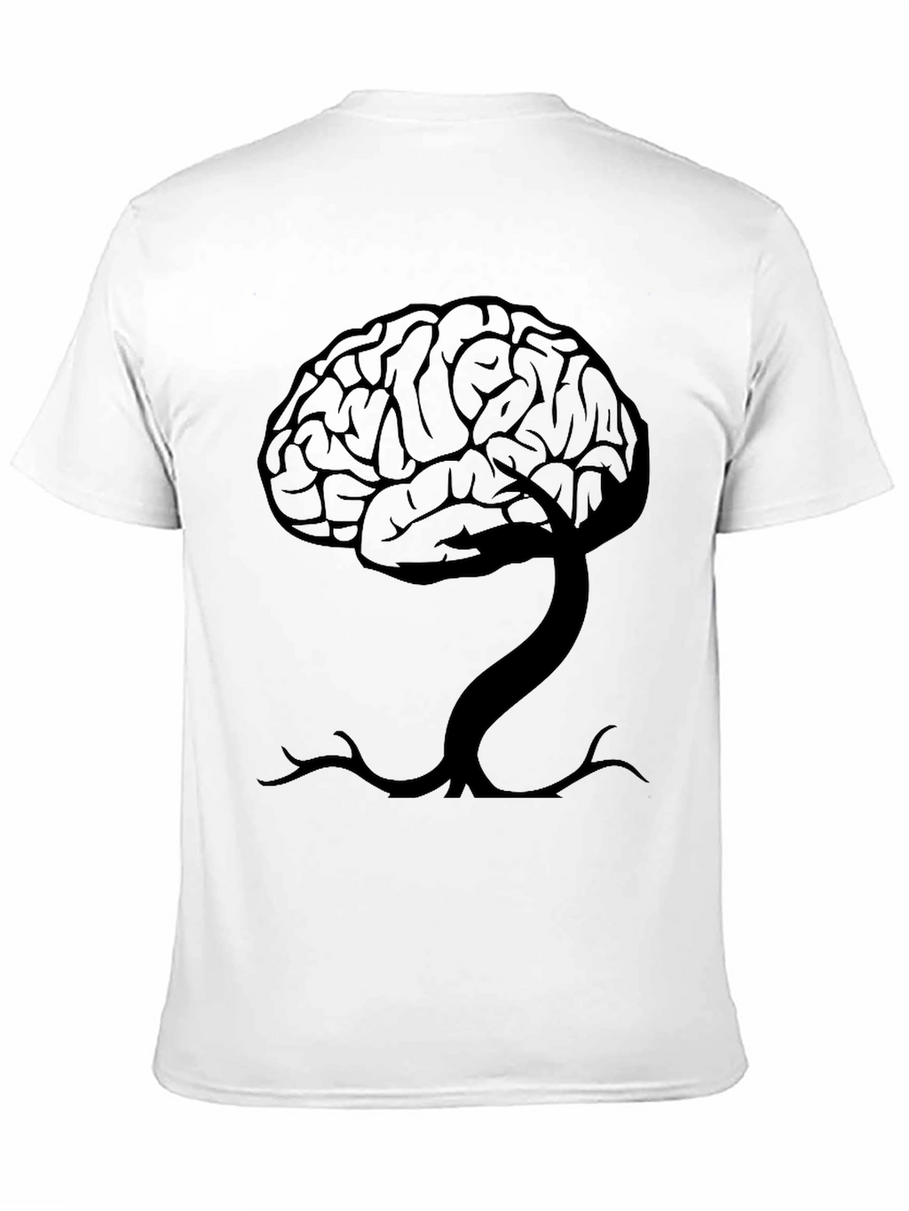 Brain Tree Graphic Tee - Black Cotton T-Shirt