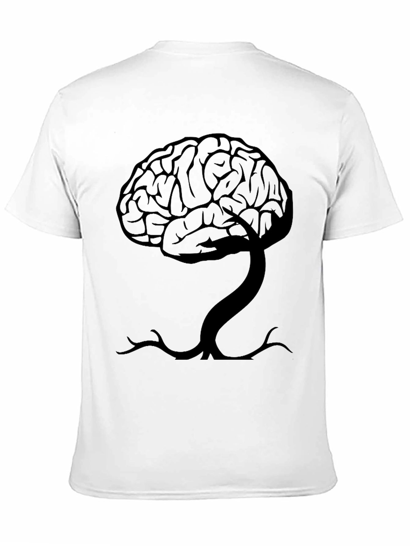 Brain Tree Graphic Tee - Black Cotton T-Shirt