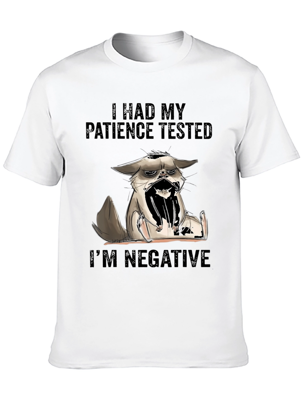 Patience Tested Funny Cat Graphic T-Shirt