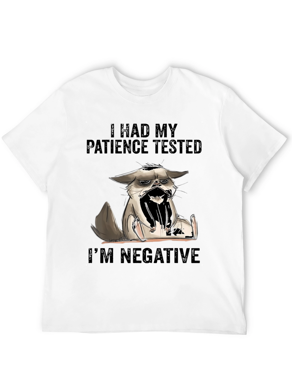 Patience Tested Funny Cat Graphic T-Shirt
