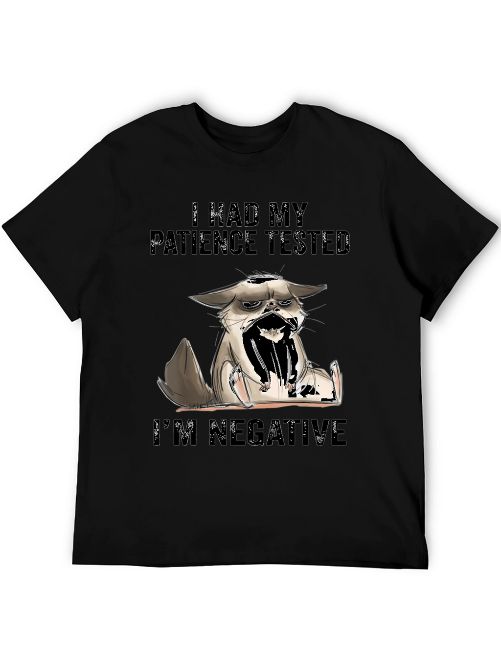 Patience Tested Funny Cat Graphic T-Shirt