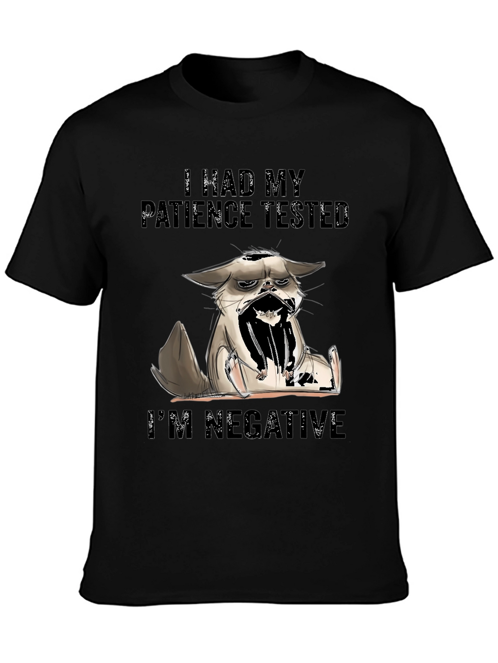 Patience Tested Funny Cat Graphic T-Shirt