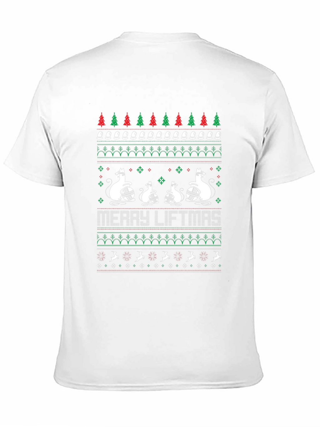 Merry Liftmas Cat Ugly Christmas Sweater T-Shirt