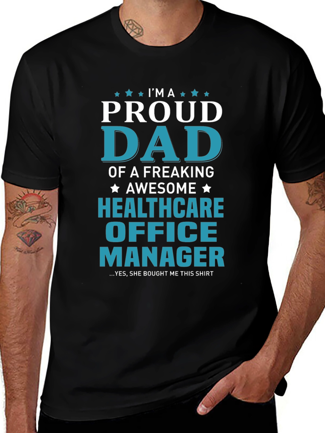 Proud Dad Healthcare Office Manager T-Shirt