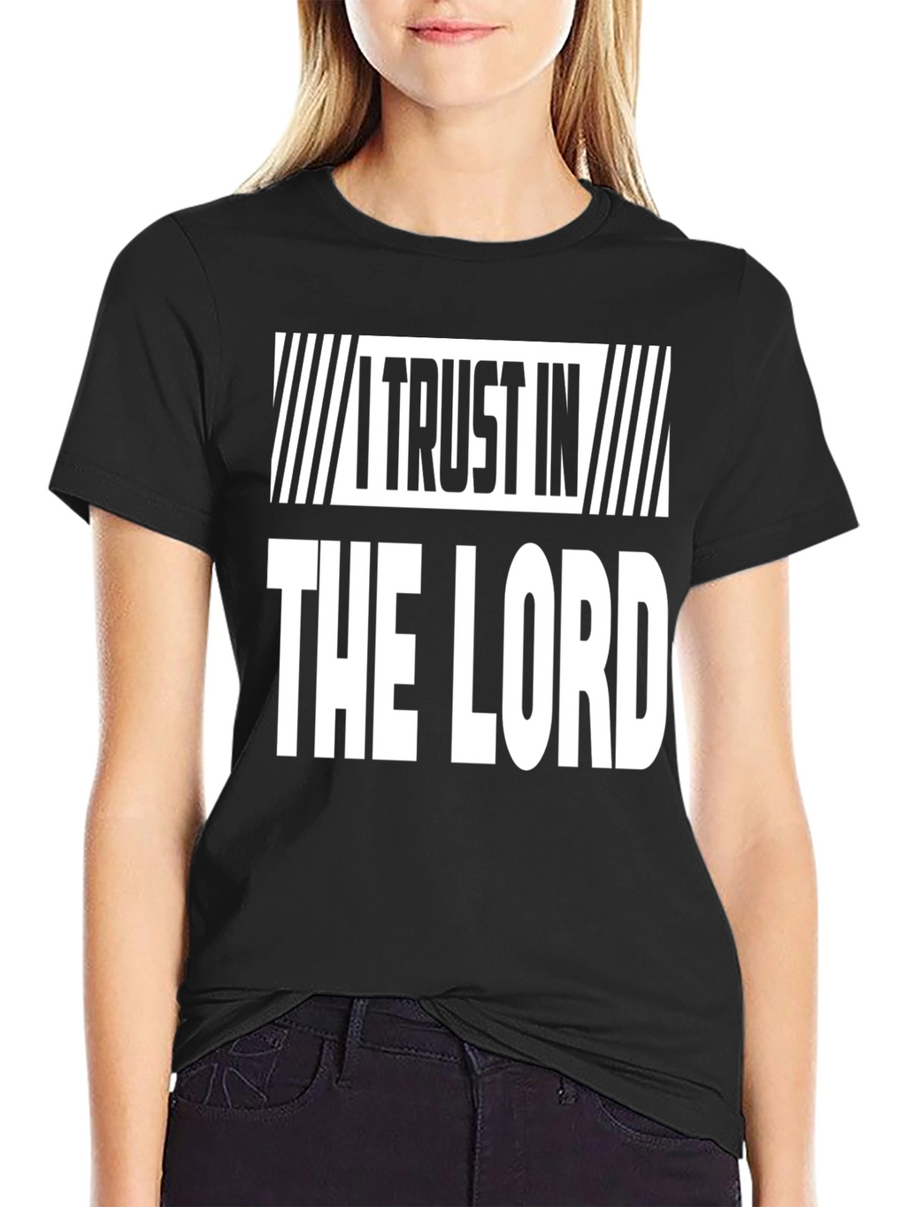 I Trust in the Lord Black Graphic Tee