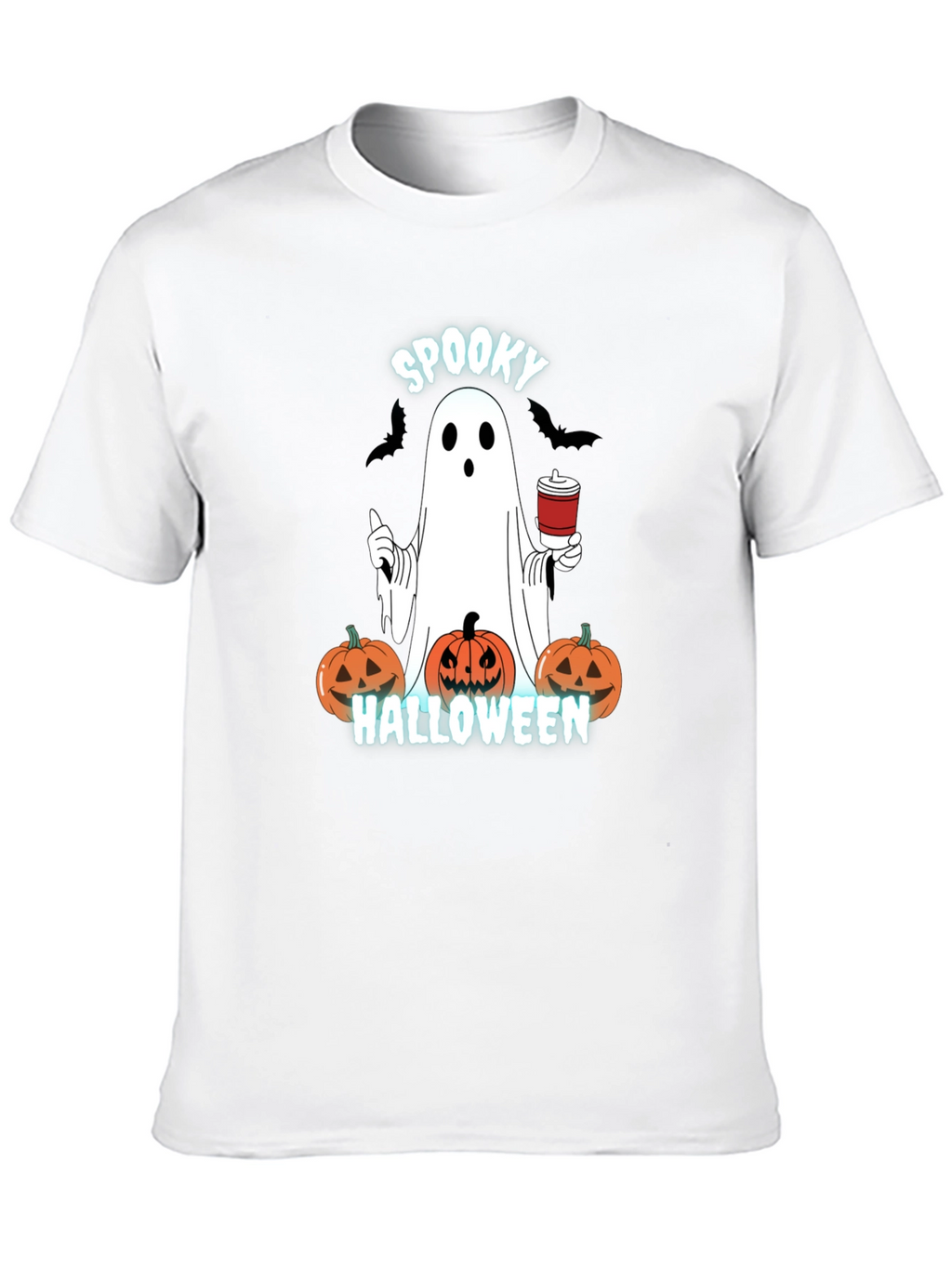 Spooky Halloween Ghost Graphic T-Shirt