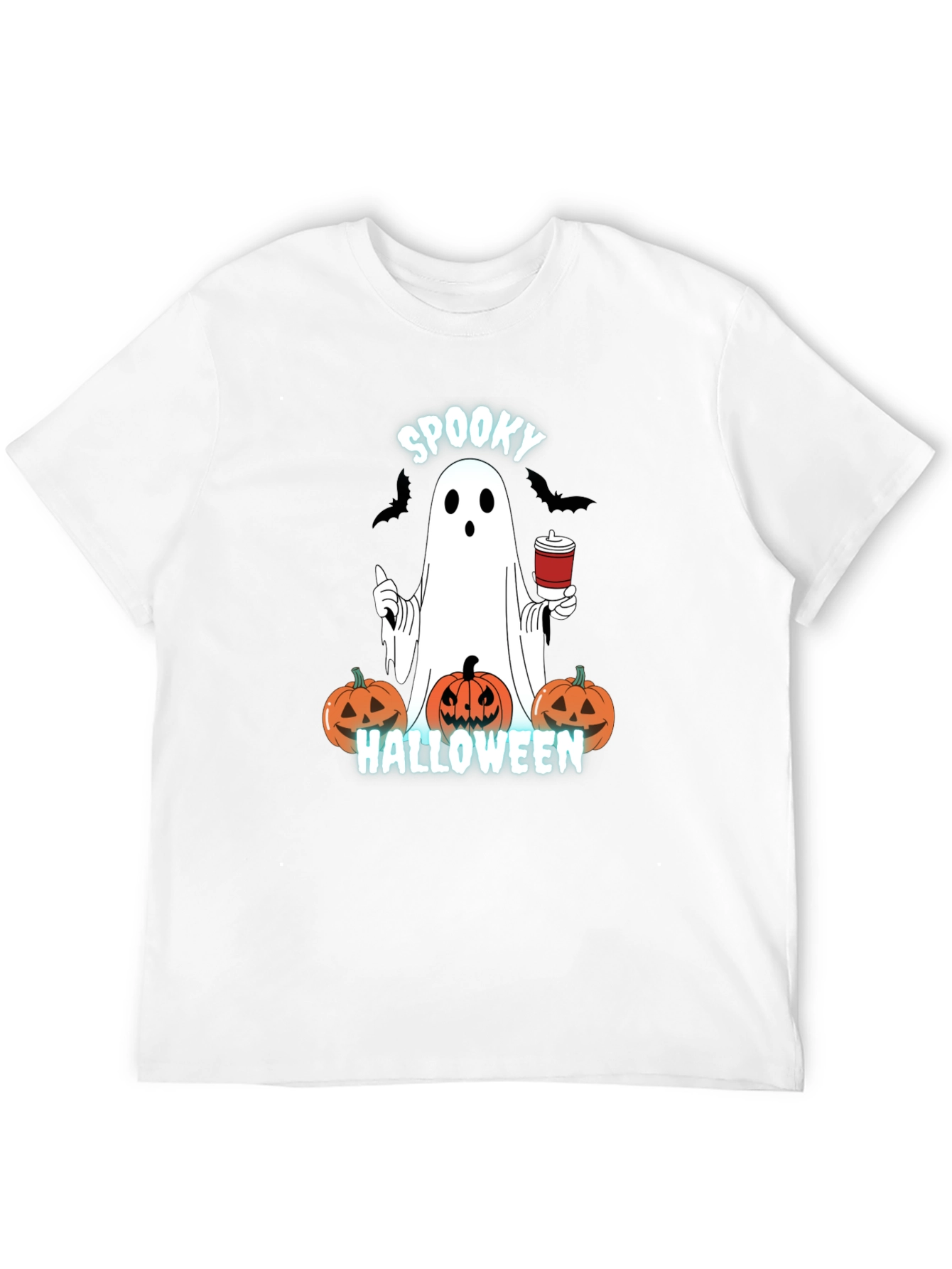 Spooky Halloween Ghost Graphic T-Shirt