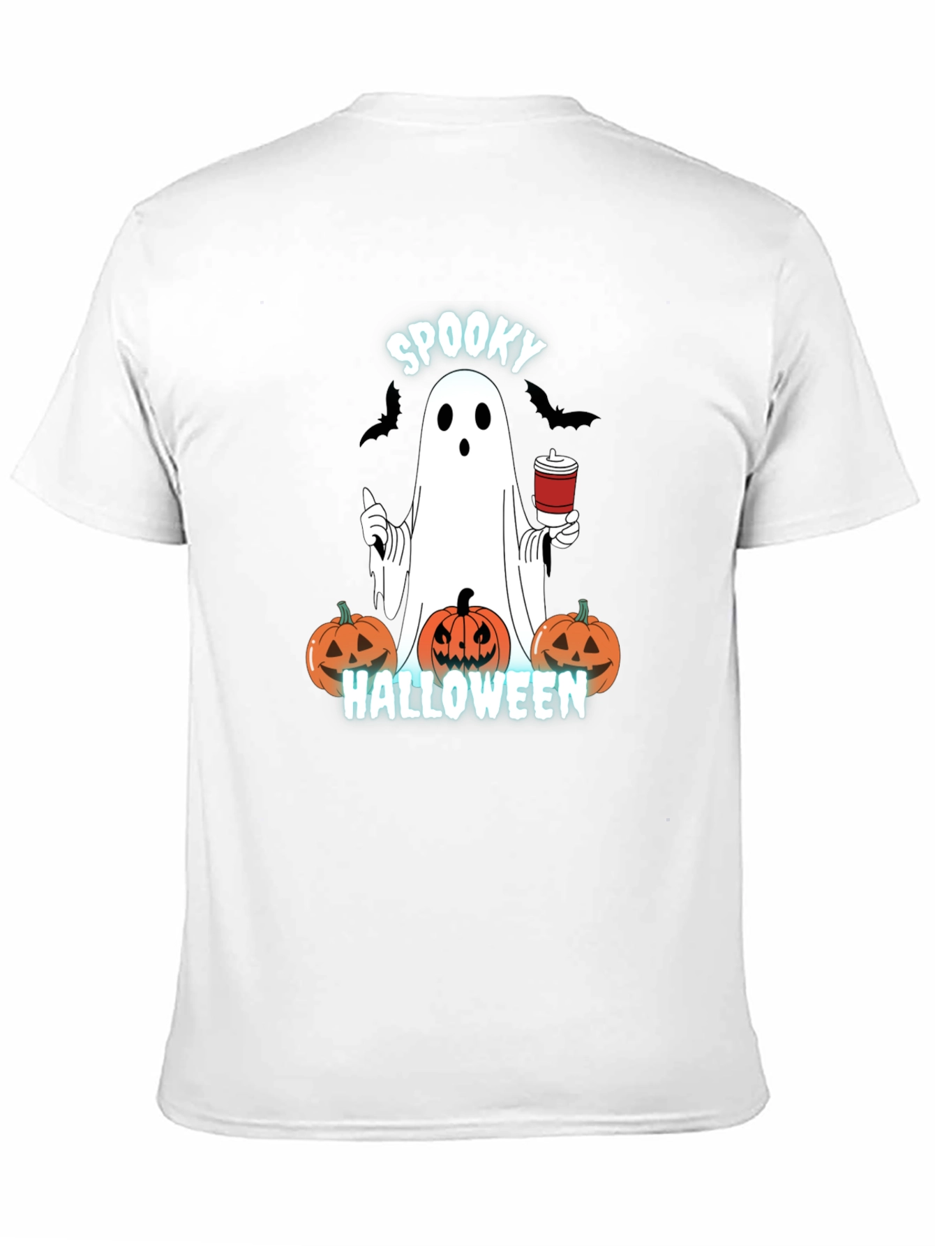 Spooky Halloween Ghost Graphic T-Shirt