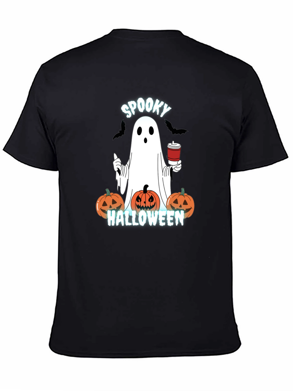 Spooky Halloween Ghost Graphic T-Shirt