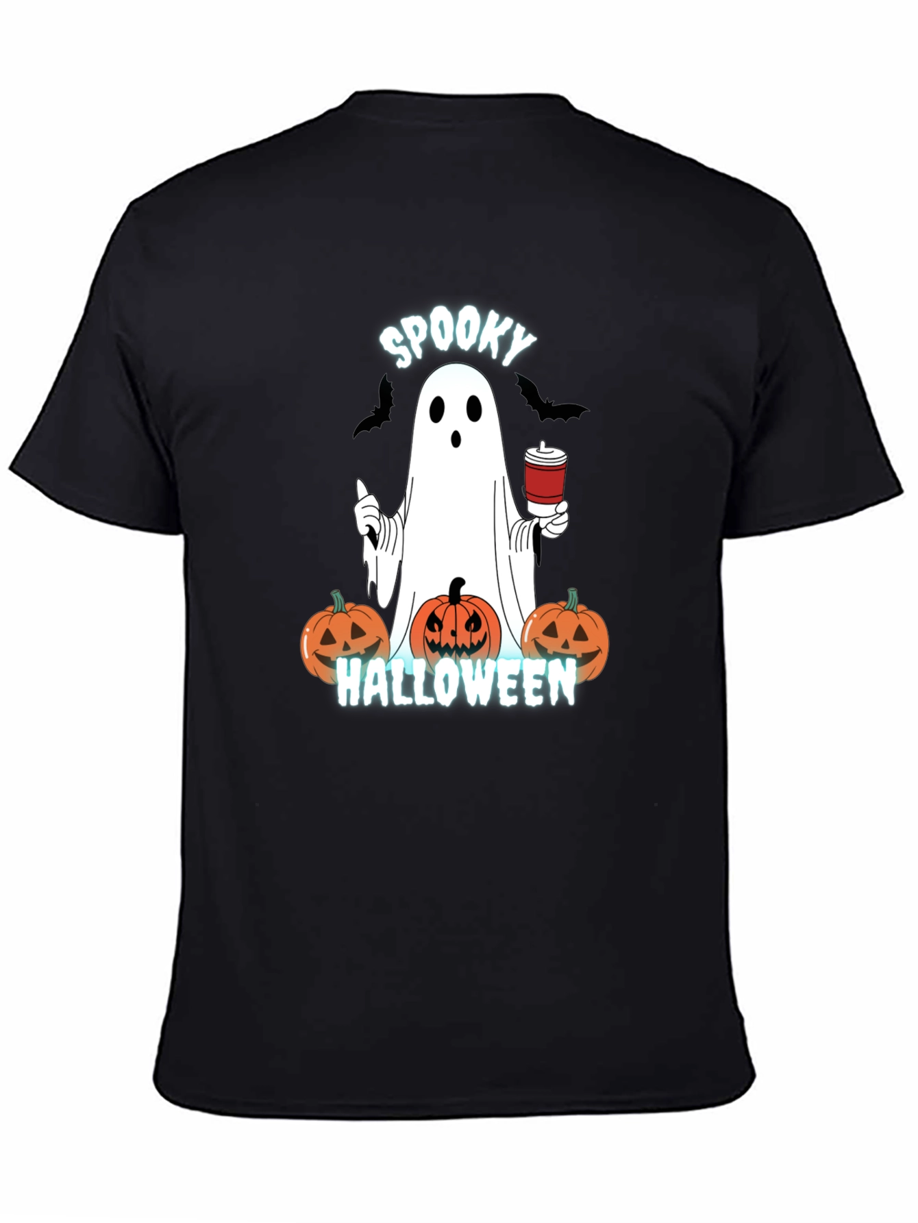 Spooky Halloween Ghost Graphic T-Shirt