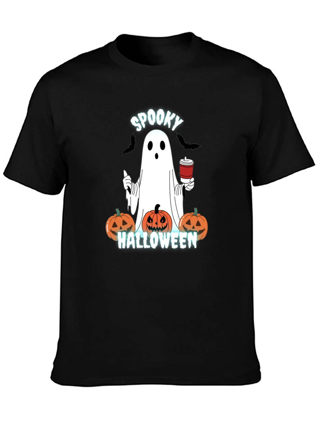 Spooky Halloween Ghost Graphic T-Shirt
