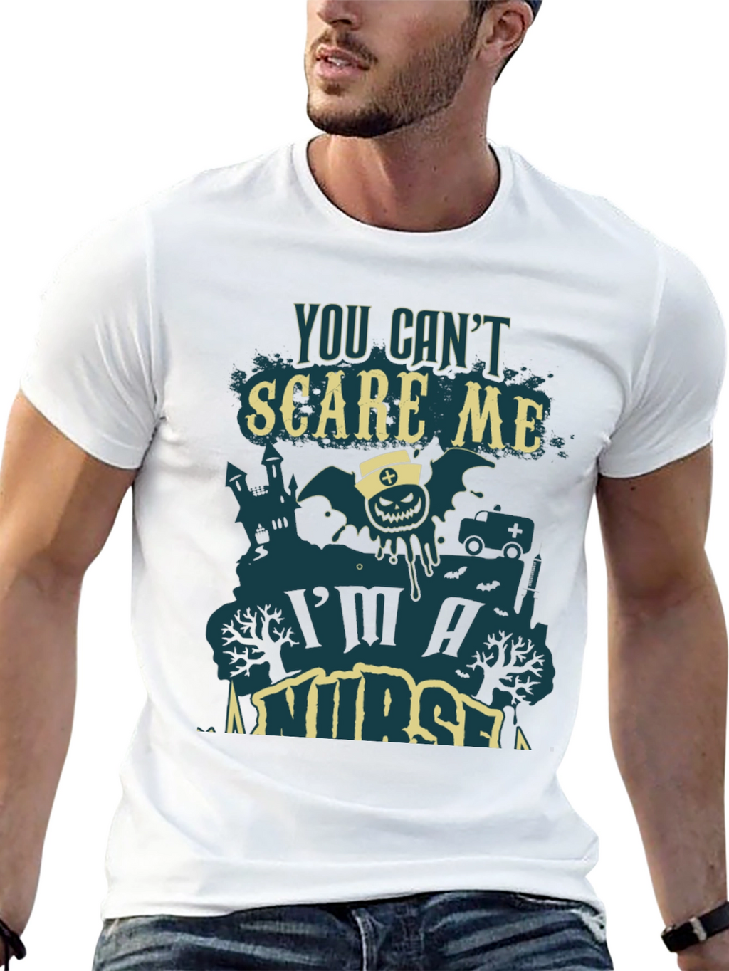 You Cant Scare Me Im A Nurse Halloween Tee