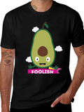 Foolish Avocado Graphic Tee - Black Cotton T-Shirt