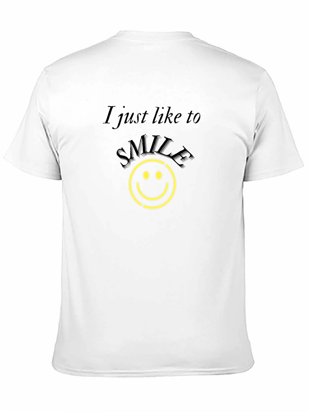 Smile Graphic Tee - Black Cotton Comfort