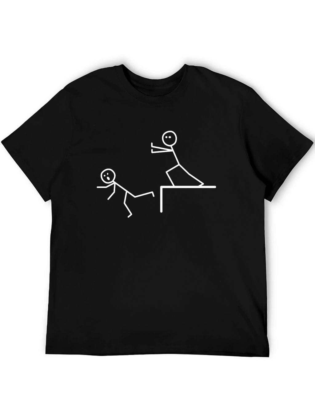 Stick Figure Pushing Tee