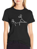Stick Figure Pushing Tee