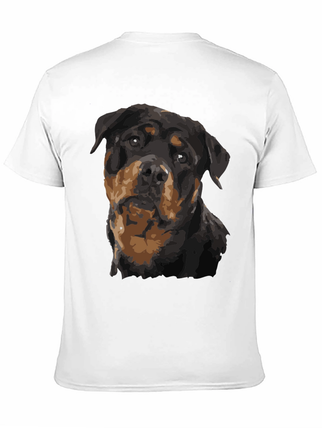 Rottweiler Graphic Print Black T-Shirt