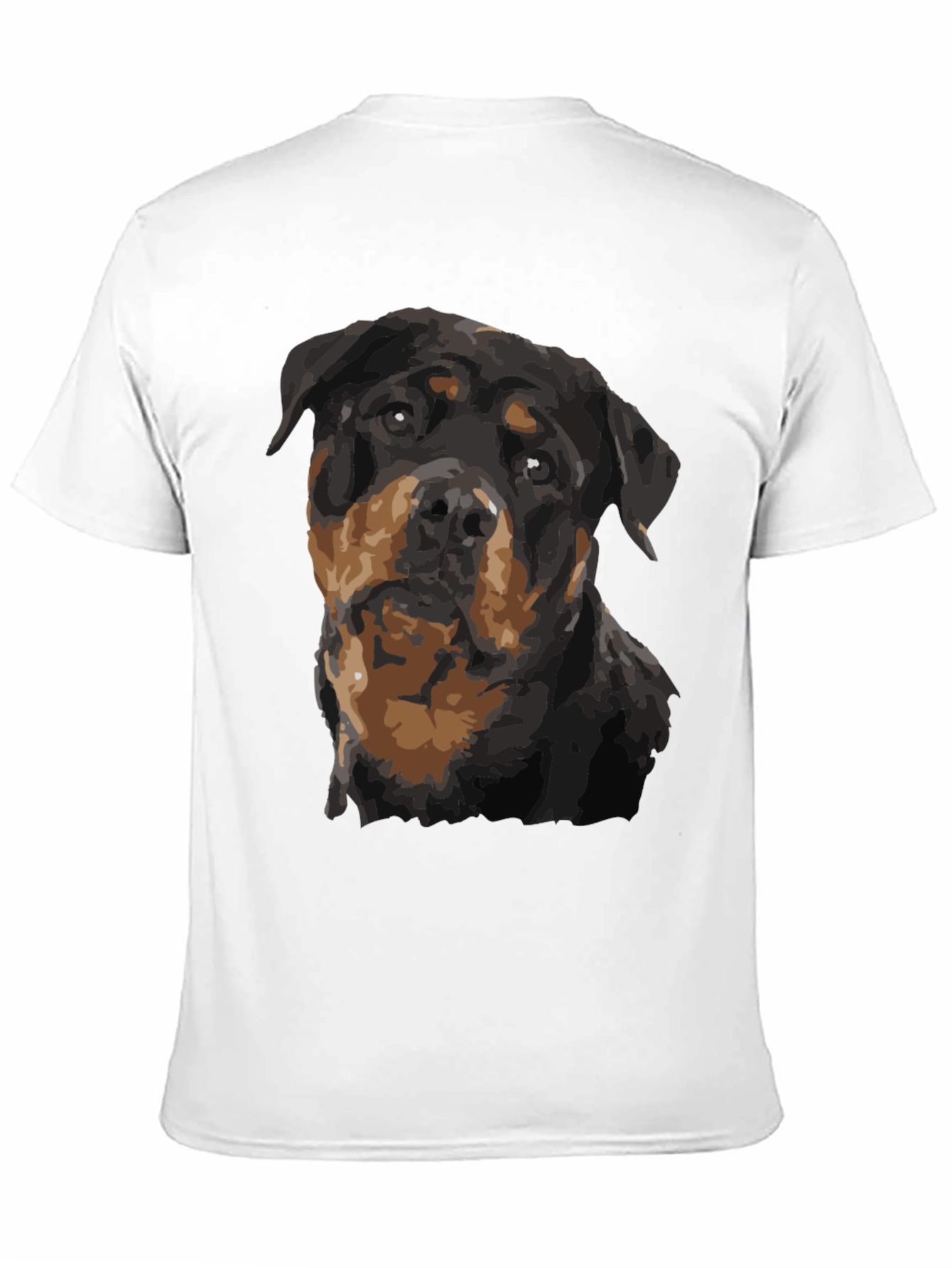 Rottweiler Graphic Print Black T-Shirt