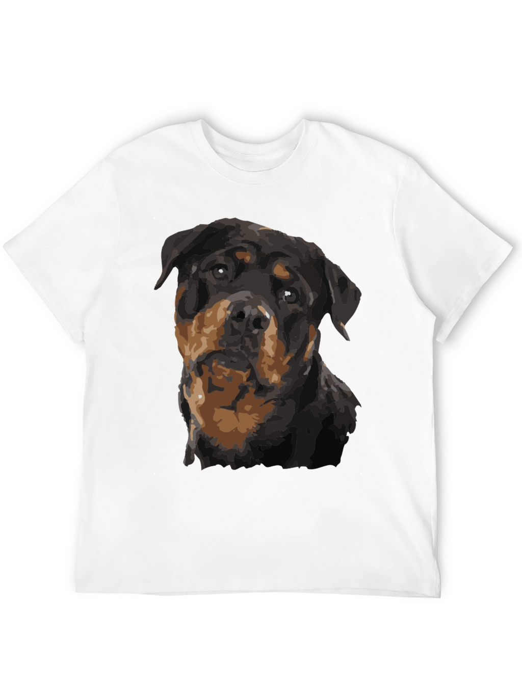 Rottweiler Graphic Print Black T-Shirt