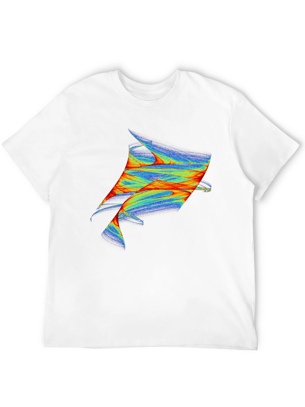 Abstract Fish Graphic Black T-Shirt