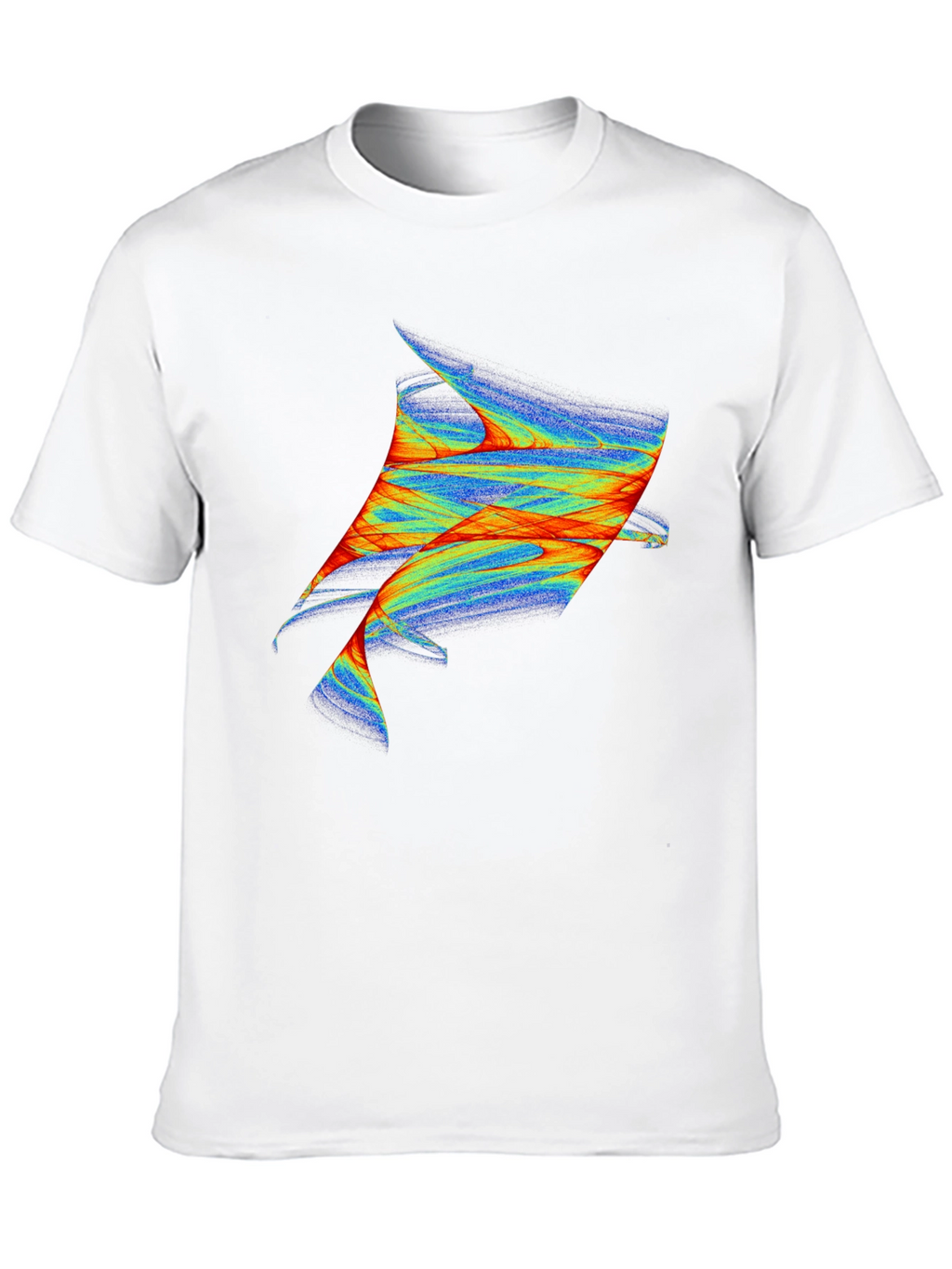 Abstract Fish Graphic Black T-Shirt