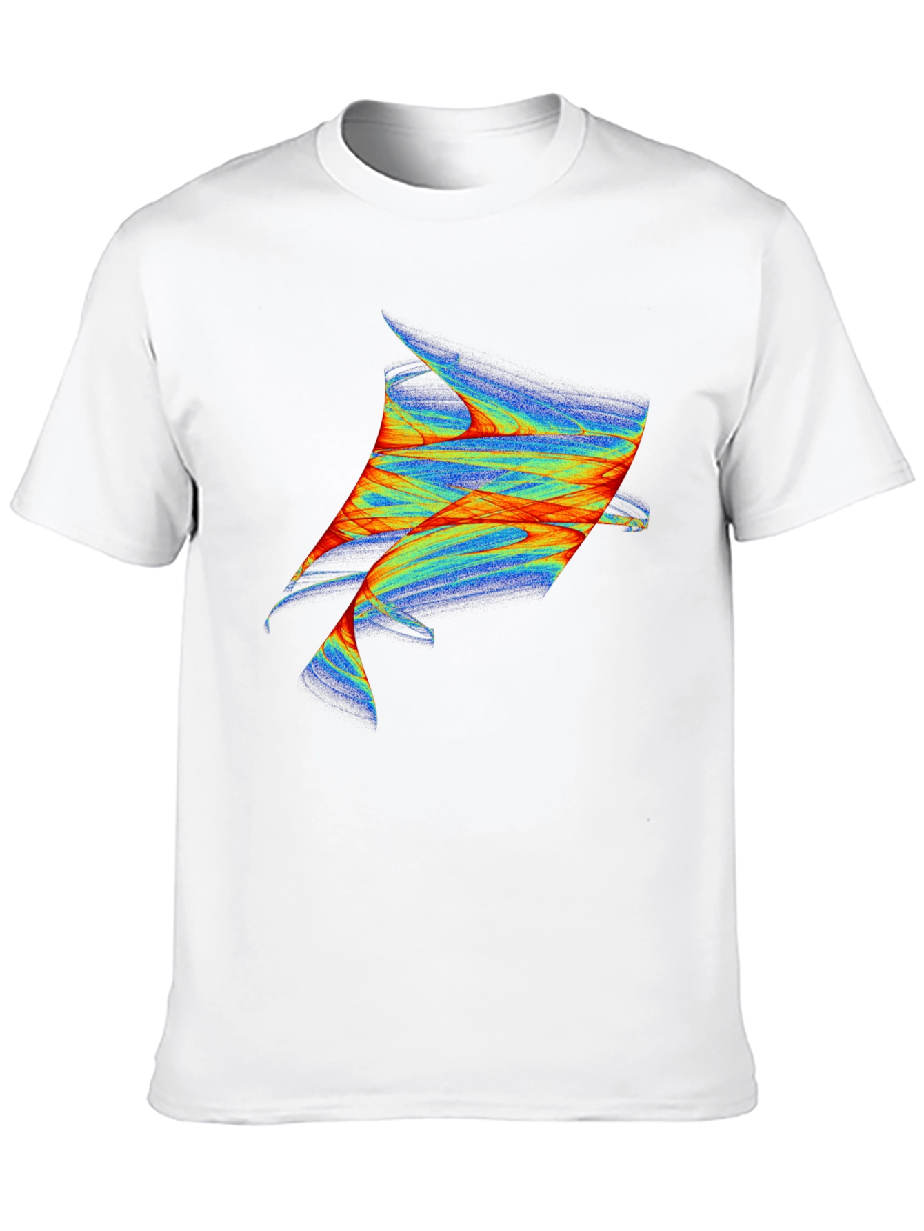 Abstract Fish Graphic Black T-Shirt