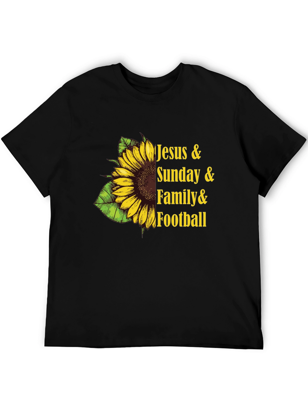 Jesus Sunday Family Football Sunflower Tee