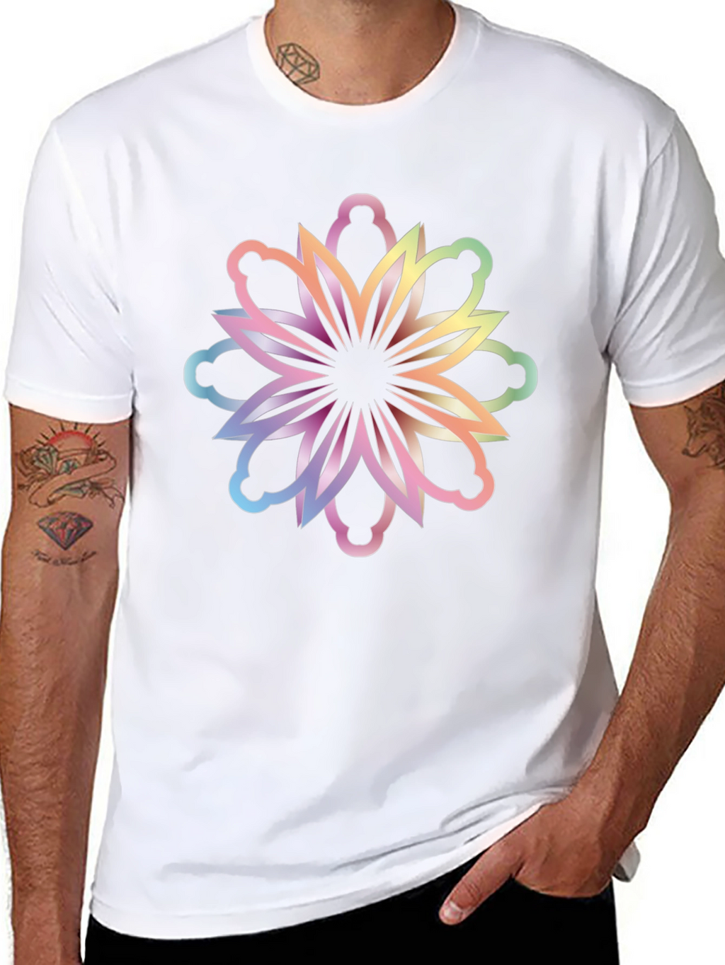 Floral Rainbow Graphic Tee