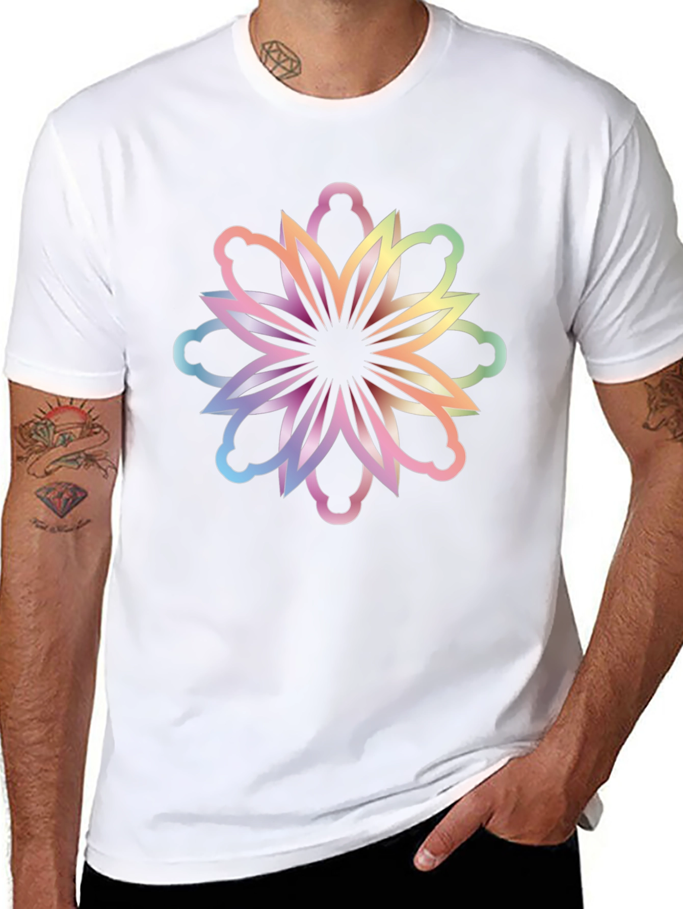 Floral Rainbow Graphic Tee